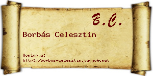 Borbás Celesztin névjegykártya